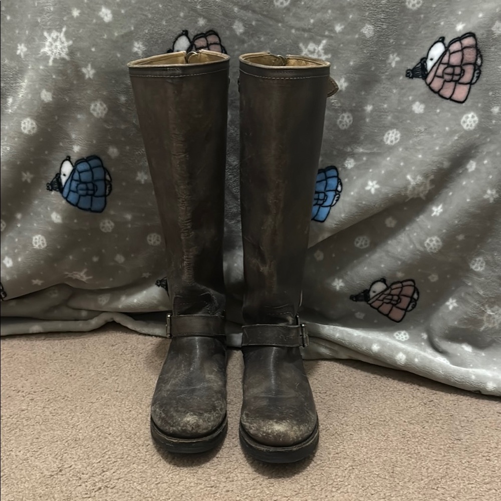 Frye Dark Green Leather Boots